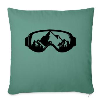 Ski goggles - Sofa pillowcase 17,3'' x 17,3'' (45 x 45 cm) - cypress green - Front