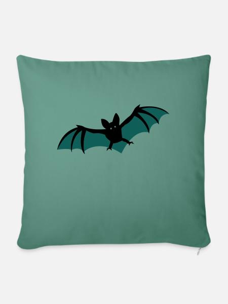Fledermaus - Sofakissenbezug 45 x 45 cm - Tanngrün