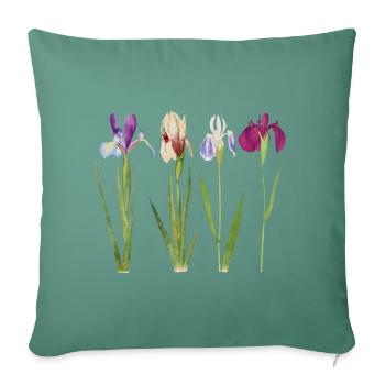 iris - Sofa pillowcase 17,3'' x 17,3'' (45 x 45 cm) - cypress green - Front