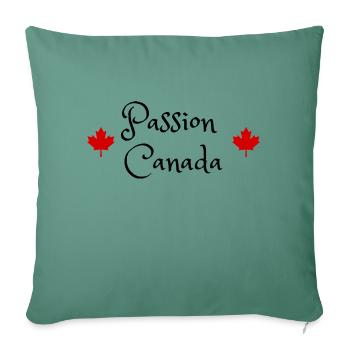 passion canada montreal travel holidays quebec - Sofa pillowcase 17,3'' x 17,3'' (45 x 45 cm) - cypress green - Front