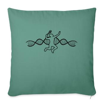 Joueur de badminton Badminton Badminton Fan de badminton - Housse de coussin décorative 45 x 45 cm - vert sapin - Devant