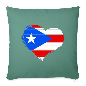 Porto Rico - Housse de coussin décorative 45 x 45 cm - vert sapin - Devant