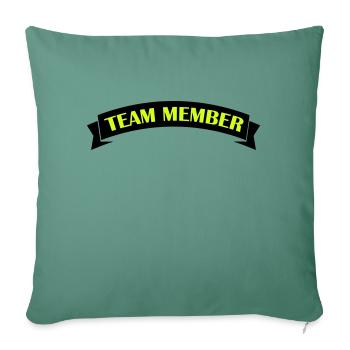 Membres de l’équipe - Housse de coussin décorative 45 x 45 cm - vert sapin - Devant