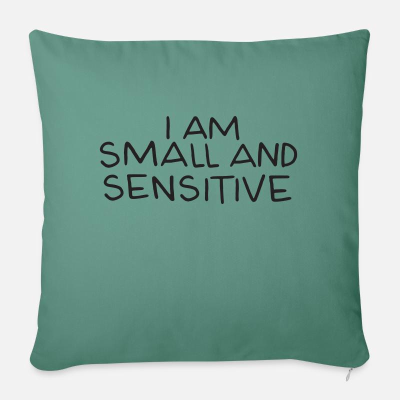 Petit et sensible - Housse de coussin décorative 45 x 45 cm - vert sapin