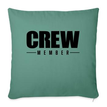 Membre d’équipage - Housse de coussin décorative 45 x 45 cm - vert sapin - Devant