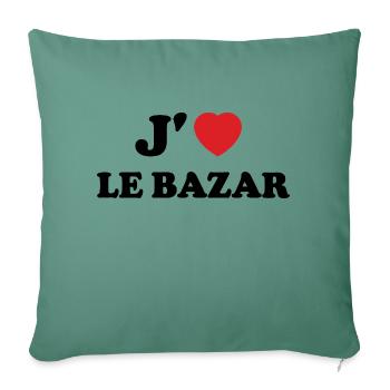 I like the mess - Sofa pillowcase 17,3'' x 17,3'' (45 x 45 cm) - cypress green - Front