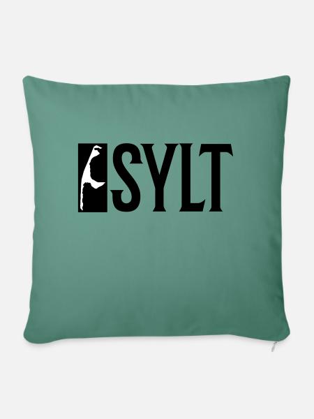 Sylt Urlaub - Sofakissenbezug 45 x 45 cm - Tanngrün