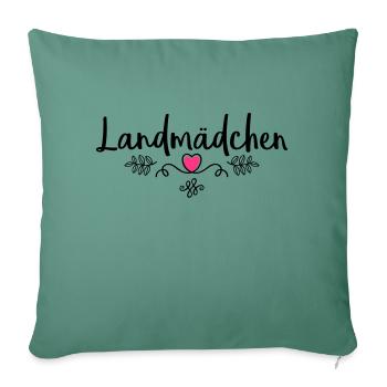 landmaedchen herz - Sofakissenbezug 45 x 45 cm - Tanngrün - Vorne