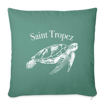 Saint Tropez Cote d ́Azur - Sofa pillowcase 17,3'' x 17,3'' (45 x 45 cm) - cypress green - Front