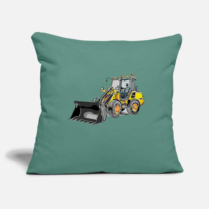 Wheel loader medium Colored Wheel loader Shovel loader Sofa pillowcase 17,3'' x 17,3'' (45 x 45 cm)