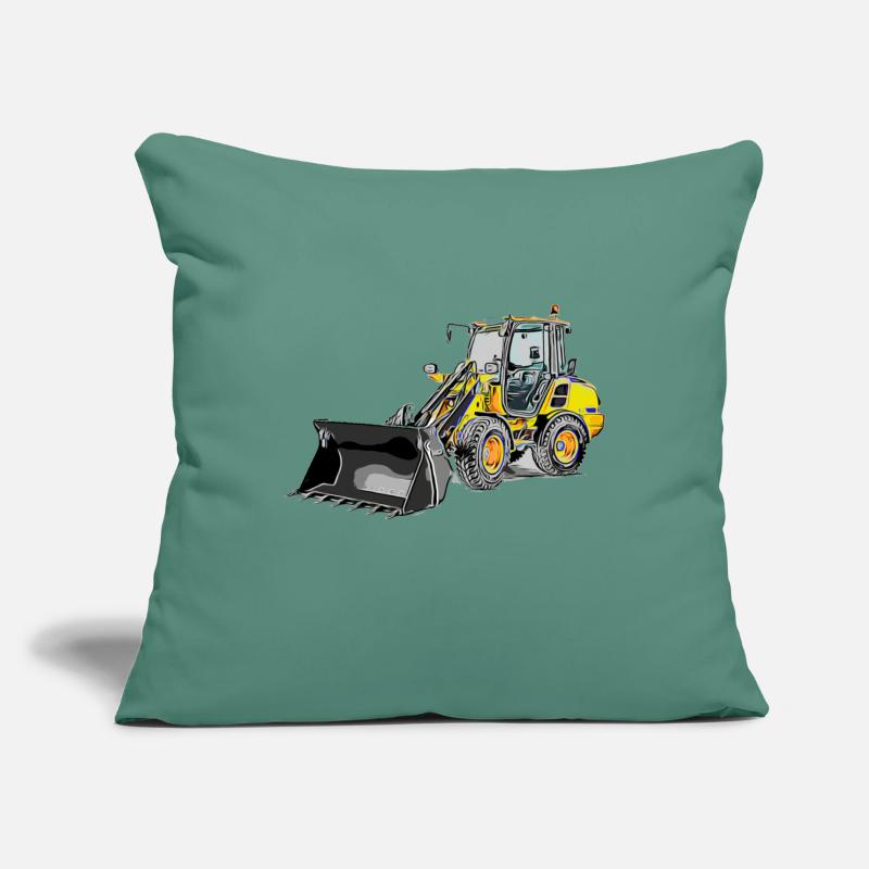 Wheel loader medium Colored Wheel loader Shovel loader Sofa pillowcase 17,3'' x 17,3'' (45 x 45 cm)