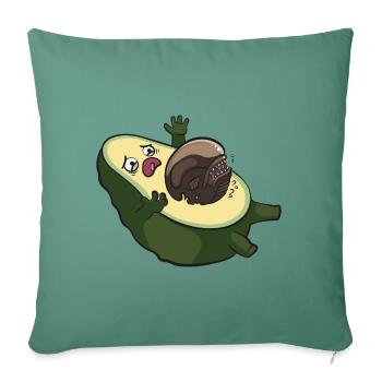 Avocat Alien Aliens Drôle Ufo Cinéma Cadeau de film - Housse de coussin décorative 45 x 45 cm - vert sapin - Devant