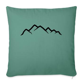 Mountains Silhouette Climbing - Sofa pillowcase 17,3'' x 17,3'' (45 x 45 cm) - cypress green - Front