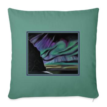 Aurora am Himmel türkisfarbener Himmel - Sofakissenbezug 45 x 45 cm - Tanngrün - Vorne