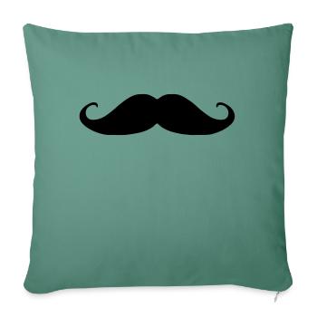 Handlebar mustache - Sofa pillowcase 17,3'' x 17,3'' (45 x 45 cm) - cypress green - Front