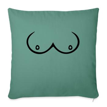 boobs - Sofa pillowcase 17,3'' x 17,3'' (45 x 45 cm) - cypress green - Front