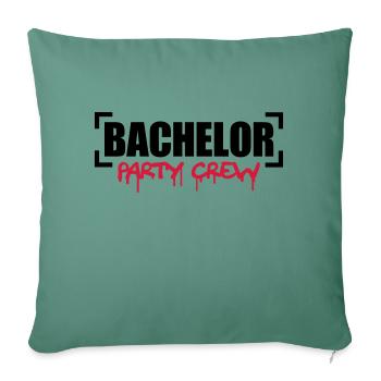 Bachelor Party Crew - Housse de coussin décorative 45 x 45 cm - vert sapin - Devant