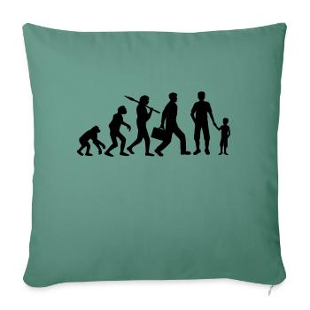 Fier papa Jeune Évolution - Housse de coussin décorative 45 x 45 cm - vert sapin - Devant
