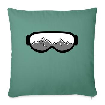 berge fahren snowboard ski winter brille schnee sc - Sofakissenbezug 45 x 45 cm - Tanngrün - Vorne