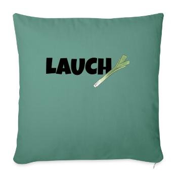 Lauch mit Lauch - Sofakissenbezug 45 x 45 cm - Tanngrün - Vorne