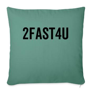 2Fast4U - Housse de coussin décorative 45 x 45 cm - vert sapin - Devant