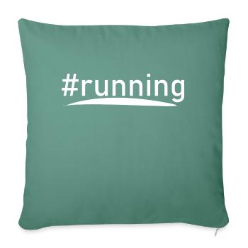 Marathon Running Run jogging - Sofa pillowcase 17,3'' x 17,3'' (45 x 45 cm) - cypress green - Front