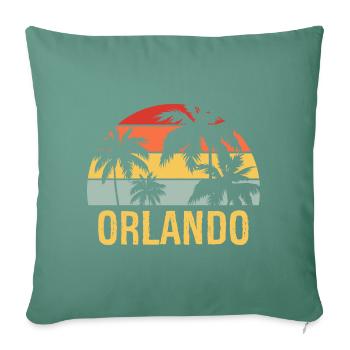 Orlando Florida - Sofakissenbezug 45 x 45 cm - Tanngrün - Vorne