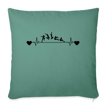 Long jump Triple jump Long jump high jump - Sofa pillowcase 17,3'' x 17,3'' (45 x 45 cm) - cypress green - Front