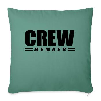 Membre d’équipage - Housse de coussin décorative 45 x 45 cm - vert sapin - Devant