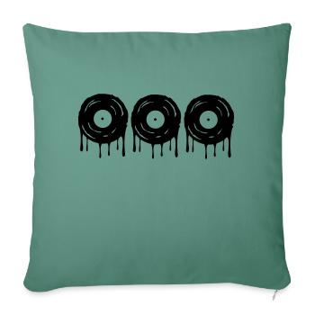 Records - Sofa pillowcase 17,3'' x 17,3'' (45 x 45 cm) - cypress green - Front
