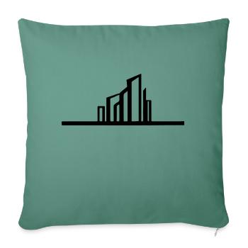Idée cadeau City Vector - Housse de coussin décorative 45 x 45 cm - vert sapin - Devant