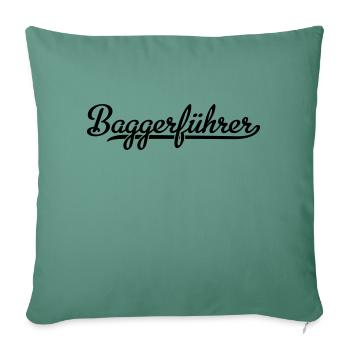 Excavator Driver - Sofa pillowcase 17,3'' x 17,3'' (45 x 45 cm) - cypress green - Front