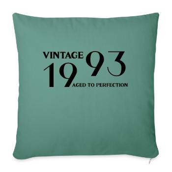 Vintage 1993 aged to perfection - Housse de coussin décorative 45 x 45 cm - vert sapin - Devant