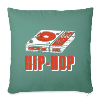 Turntable Rhythm Culture Vinyl DJ Vibes - Sofakissenbezug 45 x 45 cm - Tanngrün - Vorne