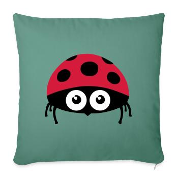 Ladybird (ladybug) 02.1 - Sofa pillowcase 17,3'' x 17,3'' (45 x 45 cm) - cypress green - Front