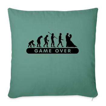 Game over - Sofa pillowcase 17,3'' x 17,3'' (45 x 45 cm) - cypress green - Front