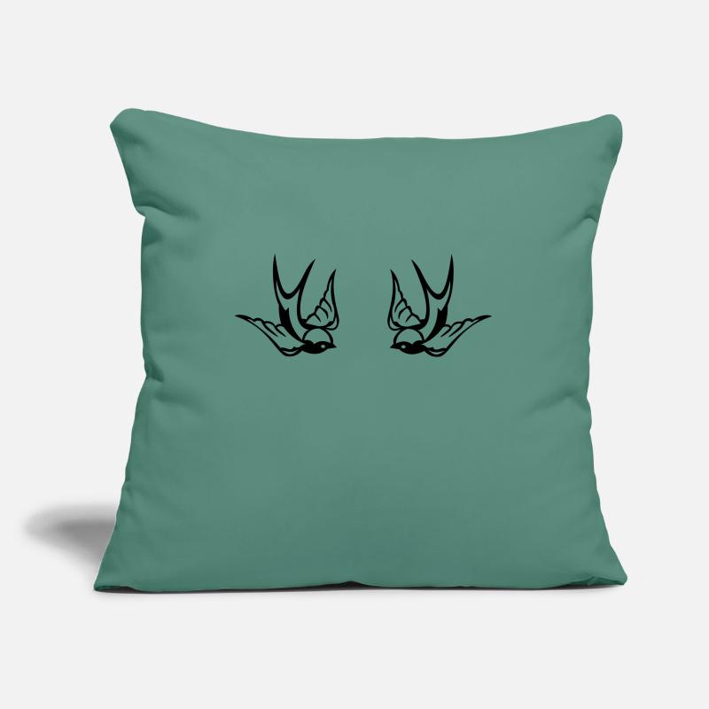 Swallows pair Sofa pillowcase 17,3'' x 17,3'' (45 x 45 cm)