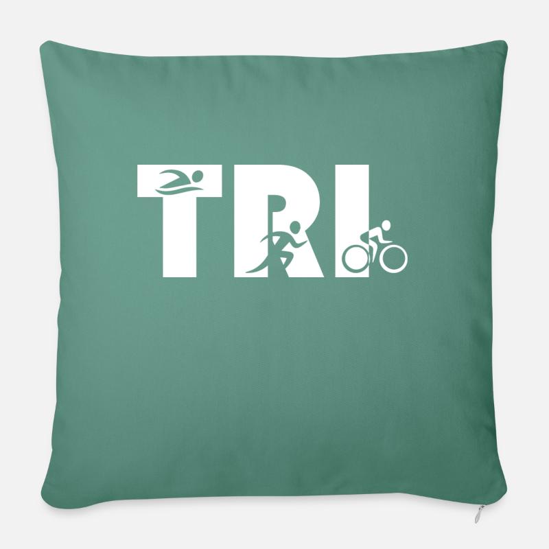 triathlon - Sofakissenbezug 45 x 45 cm - Tanngrün