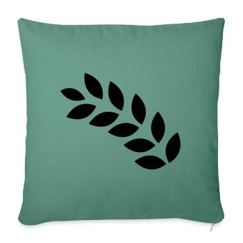Wheat, rye, ear of corn - Sofa pillowcase 17,3'' x 17,3'' (45 x 45 cm) - cypress green - Front