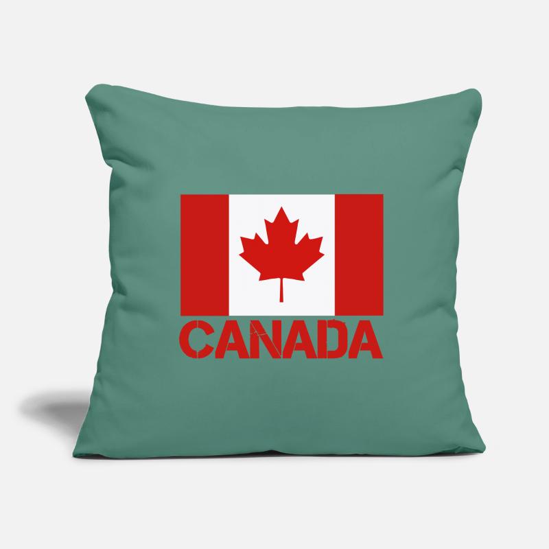 Drapeau de la feuille d’érable du Canada Housse de coussin décorative 45 x 45 cm