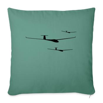 Segelflugzeug Formation - Sofakissenbezug 45 x 45 cm - Tanngrün - Vorne