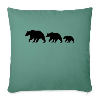 Famille Bear - Housse de coussin décorative 45 x 45 cm - vert sapin - Devant
