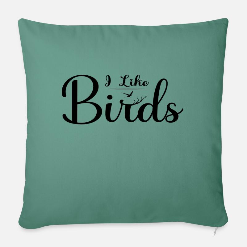 I like Birds - Sofakissenbezug 45 x 45 cm - Tanngrün