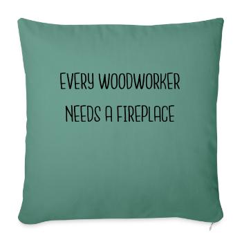 the carpenters logging - Sofa pillowcase 17,3'' x 17,3'' (45 x 45 cm) - cypress green - Front