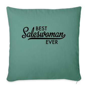 Saleswoman - Sofa pillowcase 17,3'' x 17,3'' (45 x 45 cm) - cypress green - Front