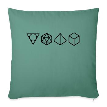Geometrische formen - Sofakissenbezug 45 x 45 cm - Tanngrün - Vorne