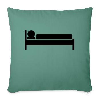 icon bed sleep sleeps - Sofa pillowcase 17,3'' x 17,3'' (45 x 45 cm) - cypress green - Front