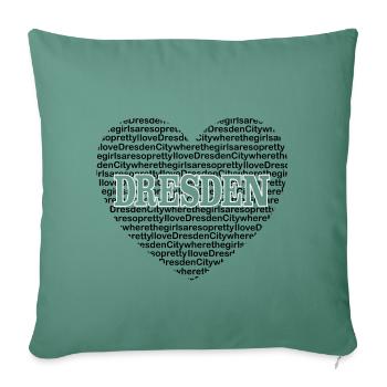 DRESDEN - Sofa pillowcase 17,3'' x 17,3'' (45 x 45 cm) - cypress green - Front