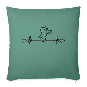Moto motocross motocycliste Fan de moto - Housse de coussin décorative 45 x 45 cm - vert sapin - Devant