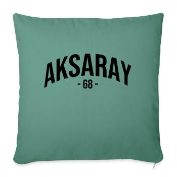 Aksaray 68 Turquie Turquie Turquie Cadeau Aksarayli TR - Housse de coussin décorative 45 x 45 cm - vert sapin - Devant